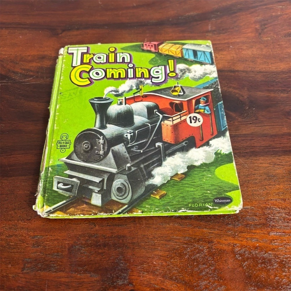 Vintage‎ Whitman Tell-a-Tale Train Coming! Betty Ren Wright Hardcover Book